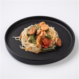 Паста с сосисками и овощами 150 гр 0002