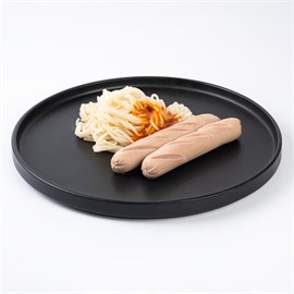 Сосиски молочные, спагетти, соус красный 275г 2614